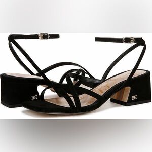 NWOT Sam Edelman Whitley Ankle Strap Sandal in Black Size 6